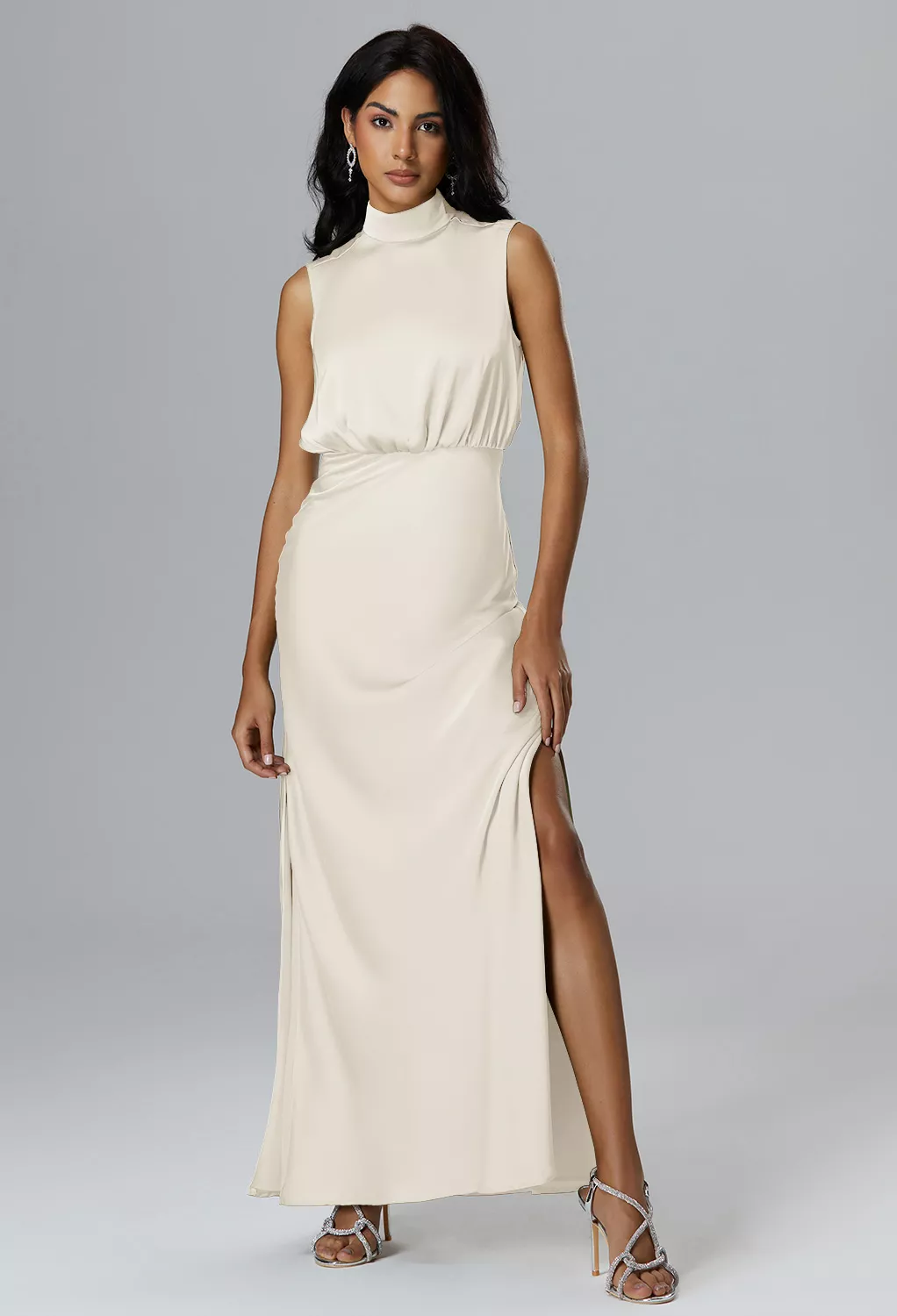 AW Maryjo Ivory  Long Bridesmaid Dresses